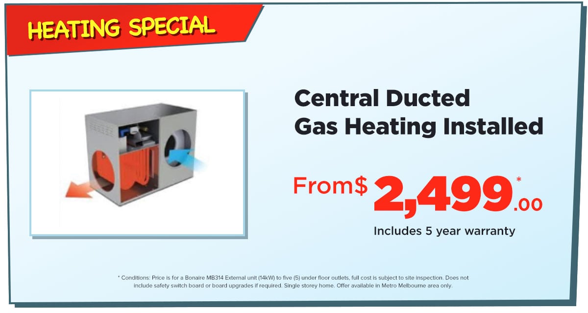 Heating Special Central Ducted Gas Heating Casey Air
