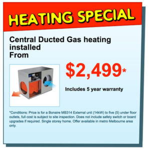 Central Ducted Heating Installed From $2,499 - Casey Air in Bentleigh East, VIC